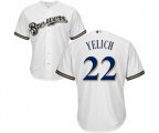 Milwaukee Brewers Christian Yelich Replica White Home Cool Base Baseball Player Jersey