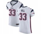 New England Patriots #33 Jeremy Hill White Vapor Untouchable Elite Player Football Jersey