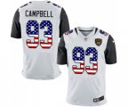 Jacksonville Jaguars #93 Calais Campbell Elite White Road USA Flag Fashion Football Jersey