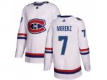 Montreal Canadiens #7 Howie Morenz White Authentic 2017 100 Classic Stitched NHL Jersey
