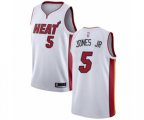 Miami Heat #5 Derrick Jones Jr Swingman White Basketball Jersey - Association Edition