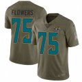 Jacksonville Jaguars #75 Ereck Flowers Limited Olive 2017 Salute to Service NFL Jersey