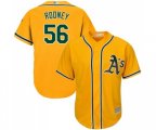 Oakland Athletics #56 Fernando Rodney Replica Gold Alternate 2 Cool Base Baseball Jersey