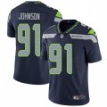 Seattle Seahawks #91 Tom Johnson Navy Blue Team Color Vapor Untouchable Limited Player NFL Jersey