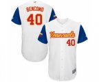 Venezuela Baseball #40 Omar Bencomo White 2017 World Baseball Classic Authentic Team Jersey