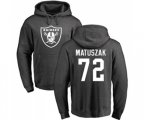Oakland Raiders #72 John Matuszak Ash One Color Pullover Hoodie