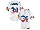 2016 US Flag Fashion Men's Under Armour Bo Jackson #34 Auburn Tigers College Football Throwback Jersey - White