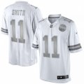 Kansas City Chiefs #11 Alex Smith Limited White Platinum NFL Jersey