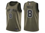 San Antonio Spurs #8 Patty Mills Green Salute to Service NBA Swingman Jersey