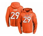 Denver Broncos #29 Bradley Roby Orange Name & Number Pullover NFL Hoodie