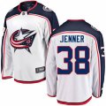 Columbus Blue Jackets #38 Boone Jenner Fanatics Branded White Away Breakaway NHL Jersey