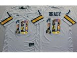 Michigan Wolverines #10 Tom Brady White Player Fashion Stitched NCAA Jersey