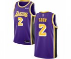Los Angeles Lakers #2 Quinn Cook Authentic Purple Basketball Jersey - Statement Edition