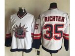 New York Rangers #35 Mike Richter White CCM Statue of Liberty Stitched NHL Jersey