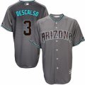 Arizona Diamondbacks #3 Daniel Descalso Authentic Gray Turquoise Cool Base MLB Jersey
