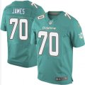 Miami Dolphins #70 Ja'Wuan James Elite Aqua Green Team Color NFL Jersey