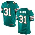Miami Dolphins #31 Michael Thomas Elite Aqua Green Alternate NFL Jersey