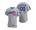 Los Angeles Dodgers Custom Nike Gray 2020 World Series Authentic Road Jersey