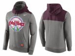 Philadelphia Phillies Nike Gray Cooperstown Collection Hybrid Pullover Hoodie