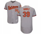 Baltimore Orioles #39 Renato Nunez Grey Road Flex Base Authentic Collection Baseball Jersey
