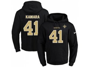 New Orleans Saints #41 Alvin Kamara Black Name & Number Pullover NFL Hoodie