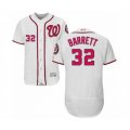 Washington Nationals #32 Aaron Barrett White Home Flex Base Authentic Collection Baseball Player Jersey