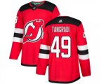 New Jersey Devils #49 Eric Tangradi Authentic Red Home Hockey Jersey