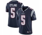 New England Patriots #5 Danny Etling Navy Blue Team Color Vapor Untouchable Limited Player Football Jersey