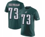 Philadelphia Eagles #73 Isaac Seumalo Green Rush Pride Name & Number T-Shirt