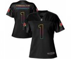 Women Arizona Cardinals #1 Kyler Murray Game Black Fashion Football Jersey