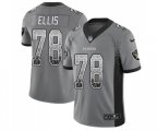 Oakland Raiders #78 Justin Ellis Limited Gray Rush Drift Fashion Football Jersey