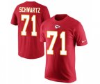 Kansas City Chiefs #71 Mitchell Schwartz Red Rush Pride Name & Number T-Shirt