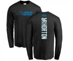 Carolina Panthers #96 Wes Horton Black Backer Long Sleeve T-Shirt