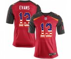 Tampa Bay Buccaneers #13 Mike Evans Elite Red Home USA Flag Fashion Football Jersey