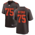 Cleveland Browns #75 Joel Bitonio Nike Brown Home Vapor Limited Jersey
