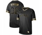 Houston Astros #30 Hector Rondon Authentic Black Gold Fashion Baseball Jersey