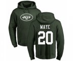New York Jets #20 Marcus Maye Green Name & Number Logo Pullover Hoodie