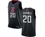 Los Angeles Clippers #20 Landry Shamet Authentic Black Basketball Jersey Statement Edition