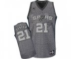 San Antonio Spurs #21 Tim Duncan Swingman Grey Static Fashion Basketball Jersey