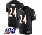 Baltimore Ravens #24 Brandon Carr Black Alternate Vapor Untouchable Limited Player 100th Season Football Jersey