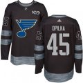 St. Louis Blues #45 Luke Opilka Authentic Black 1917-2017 100th Anniversary NHL Jersey