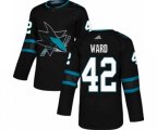 Adidas San Jose Sharks #42 Joel Ward Premier Black Alternate NHL Jersey