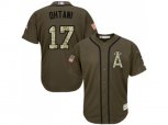 Los Angeles Angels Of Anaheim #17 Shohei Ohtani Green Salute to Service Stitched MLB Jersey