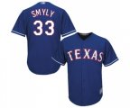 Texas Rangers #33 Drew Smyly Replica Royal Blue Alternate 2 Cool Base Baseball Jersey