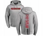 San Francisco 49ers #15 Trent Taylor Ash Backer Pullover Hoodie