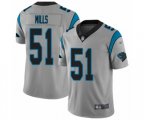 Carolina Panthers #51 Sam Mills Silver Inverted Legend Limited Football Jersey