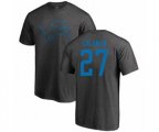 Detroit Lions #27 Justin Coleman Ash One Color T-Shirt