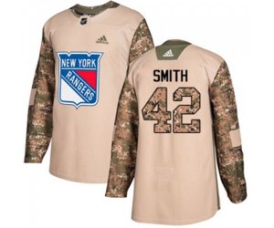 Adidas New York Rangers #42 Brendan Smith Authentic Camo Veterans Day Practice NHL Jersey