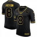 Baltimore Ravens #8 Lamar Jackson Olive Gold Nike 2020 Salute To Service Limited Jersey