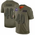 Baltimore Ravens #40 Kenny Young Limited Camo 2019 Salute to Service Football Jersey
